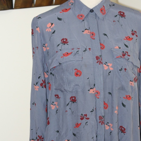 Lucky Brand long sleeve hidden button down blouse - Picture 6 of 7